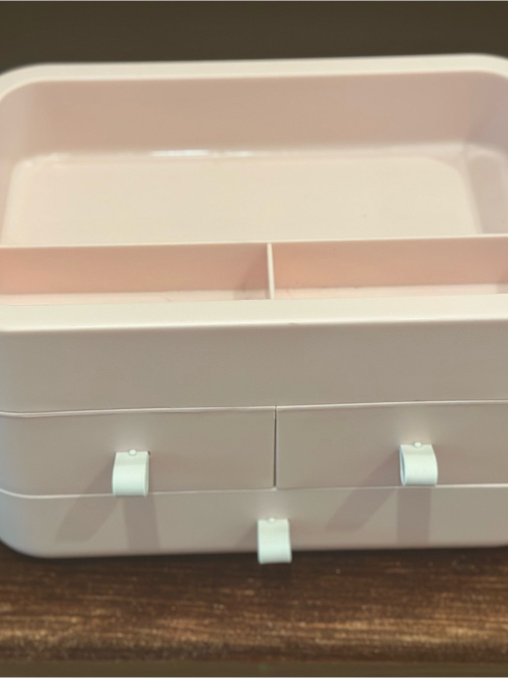 Blush Pink Cosmetic Organizer with Drawers